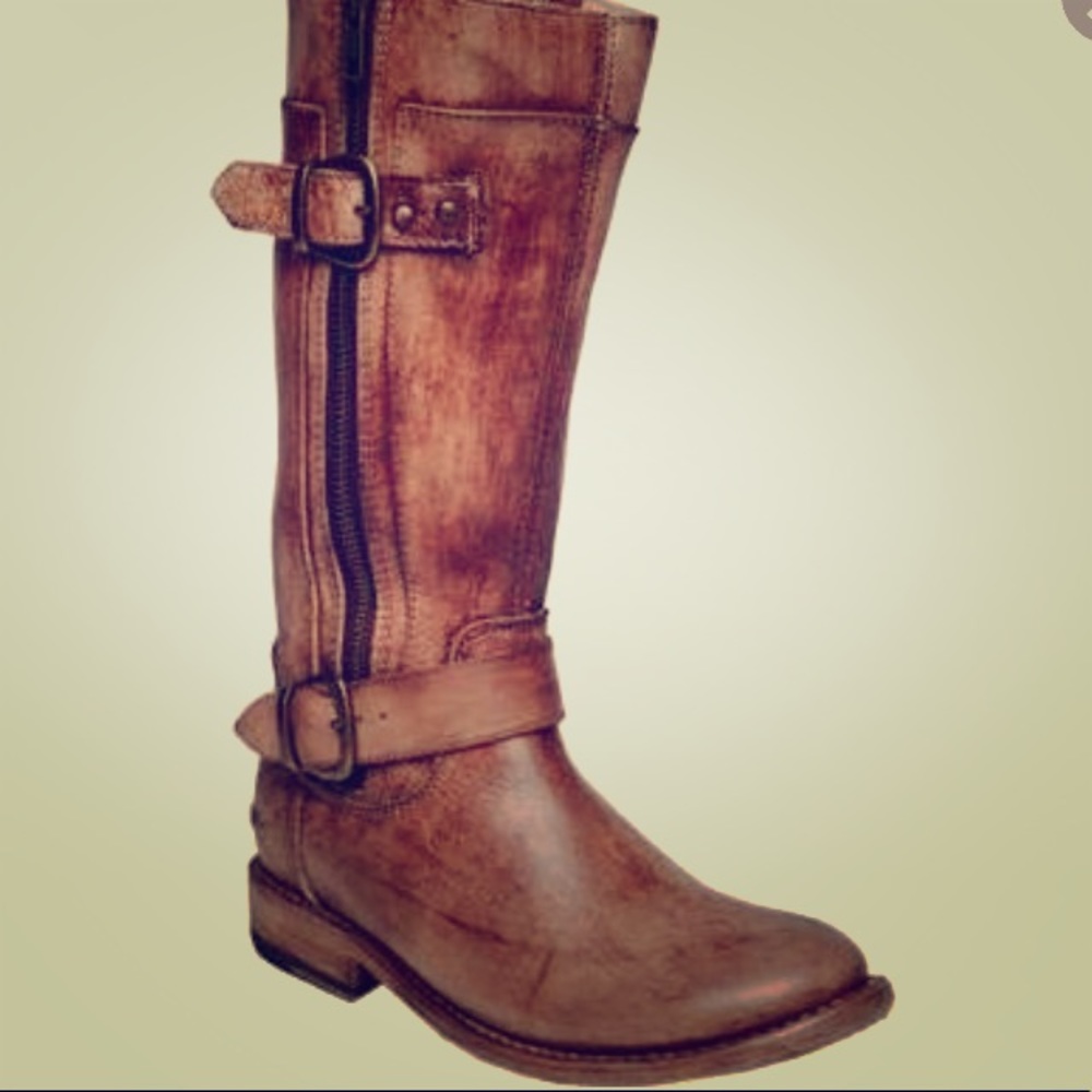 Bed Stu brown leather mid calf boots size 7